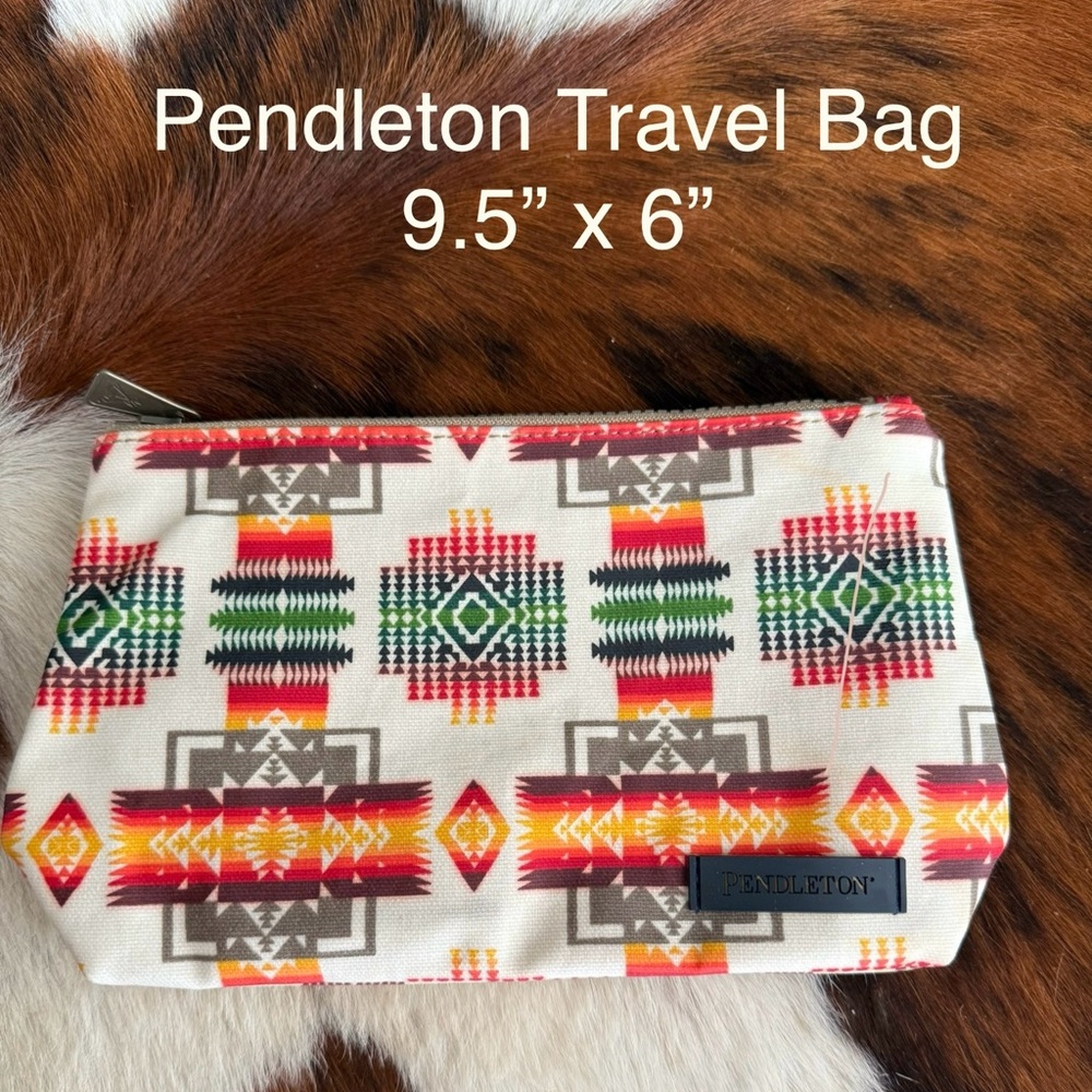 Pendleton Geometric Pattern Toiletry Bag - image 1